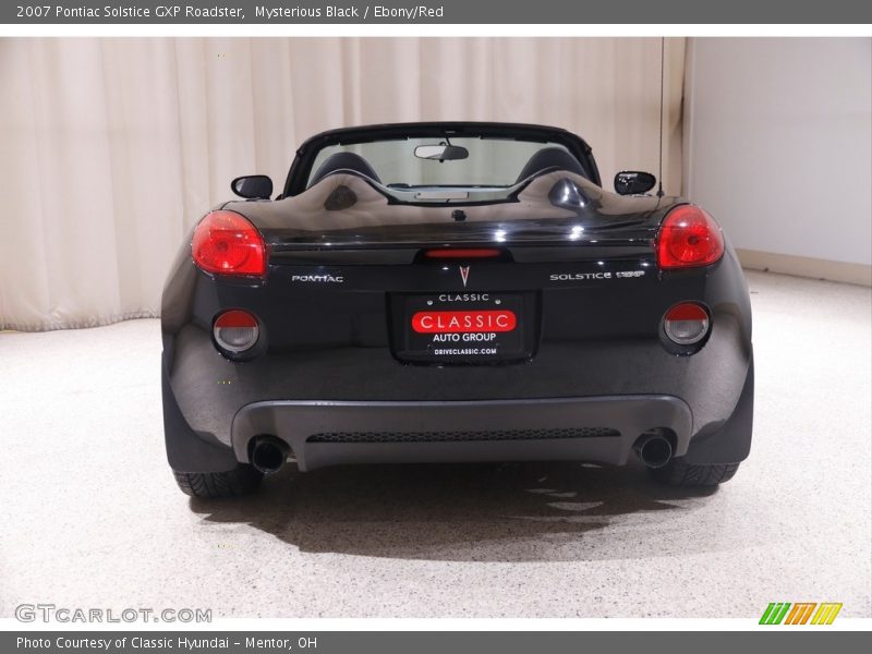 Mysterious Black / Ebony/Red 2007 Pontiac Solstice GXP Roadster