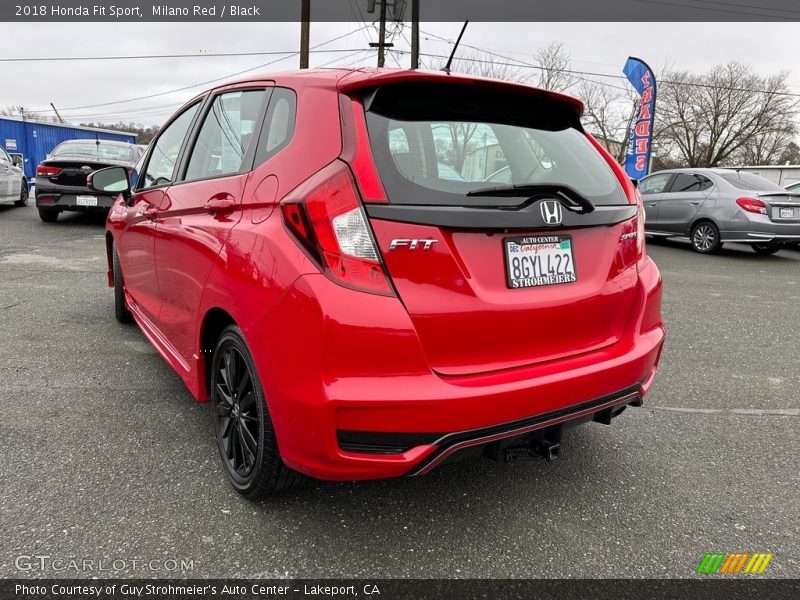 Milano Red / Black 2018 Honda Fit Sport