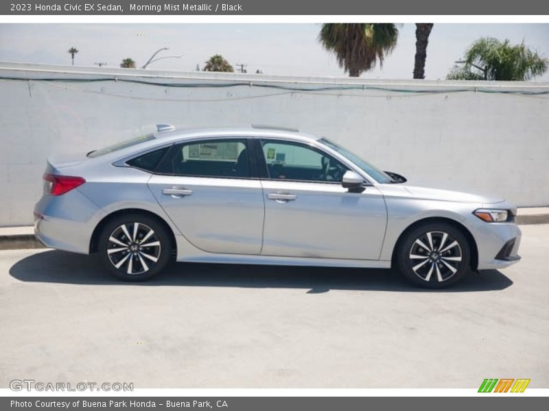 Morning Mist Metallic / Black 2023 Honda Civic EX Sedan