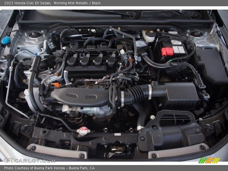 Morning Mist Metallic / Black 2023 Honda Civic EX Sedan