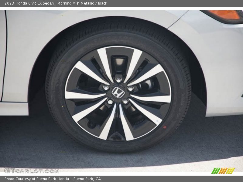 Morning Mist Metallic / Black 2023 Honda Civic EX Sedan
