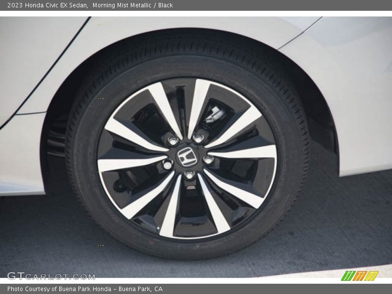 Morning Mist Metallic / Black 2023 Honda Civic EX Sedan