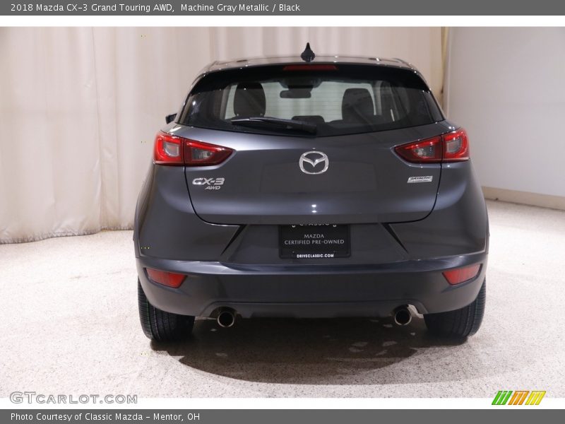 Machine Gray Metallic / Black 2018 Mazda CX-3 Grand Touring AWD