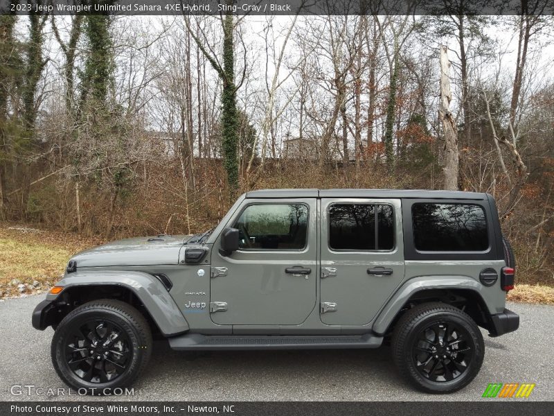 Sting-Gray / Black 2023 Jeep Wrangler Unlimited Sahara 4XE Hybrid