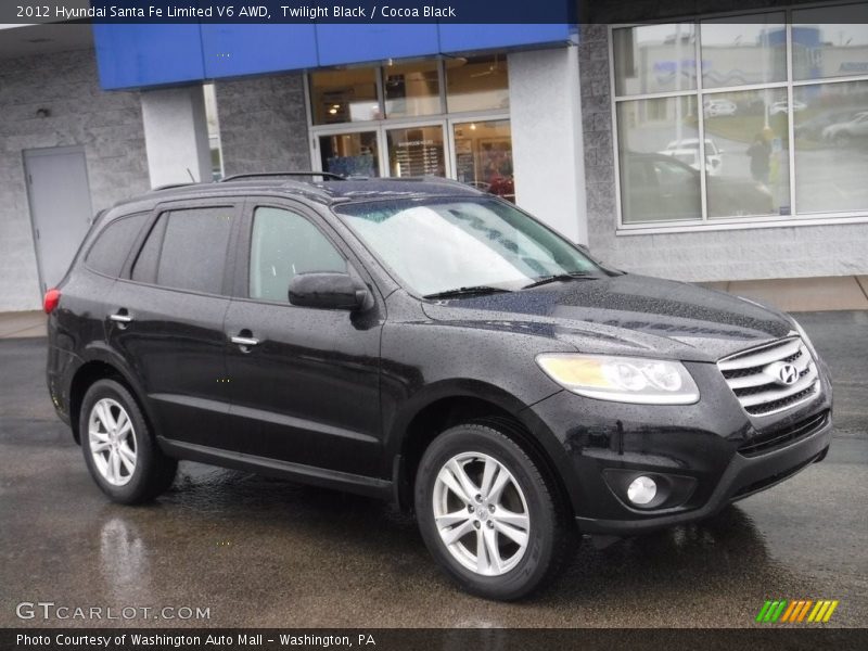 Twilight Black / Cocoa Black 2012 Hyundai Santa Fe Limited V6 AWD