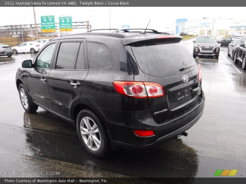Twilight Black / Cocoa Black 2012 Hyundai Santa Fe Limited V6 AWD