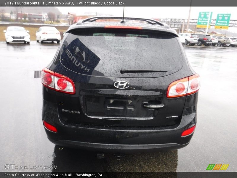Twilight Black / Cocoa Black 2012 Hyundai Santa Fe Limited V6 AWD