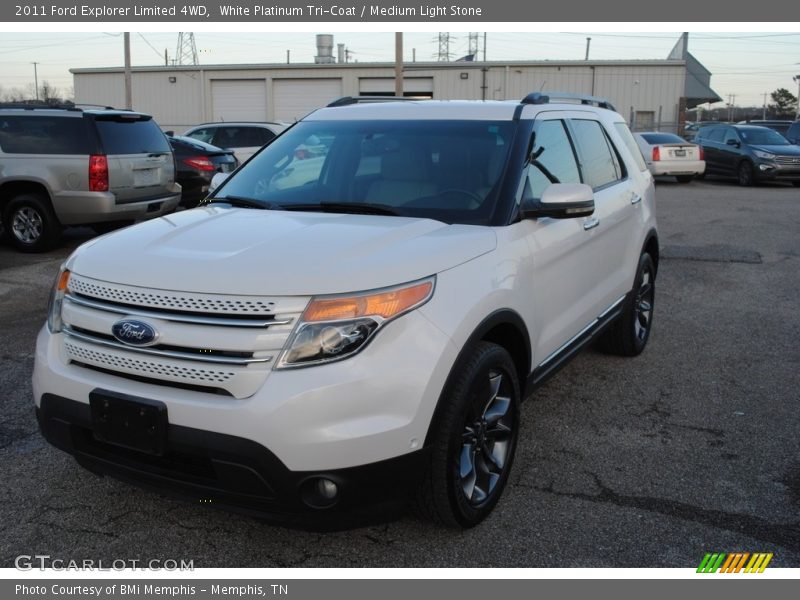 White Platinum Tri-Coat / Medium Light Stone 2011 Ford Explorer Limited 4WD