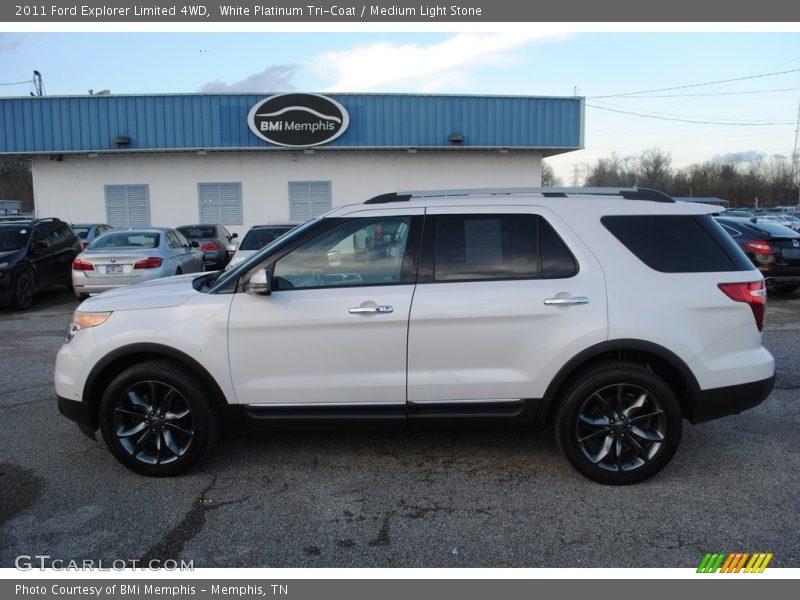 White Platinum Tri-Coat / Medium Light Stone 2011 Ford Explorer Limited 4WD