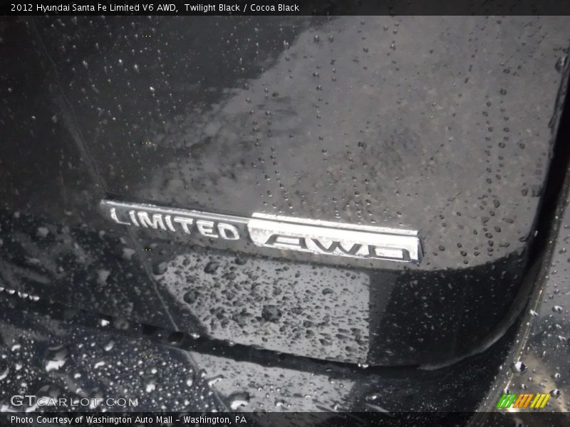 Twilight Black / Cocoa Black 2012 Hyundai Santa Fe Limited V6 AWD