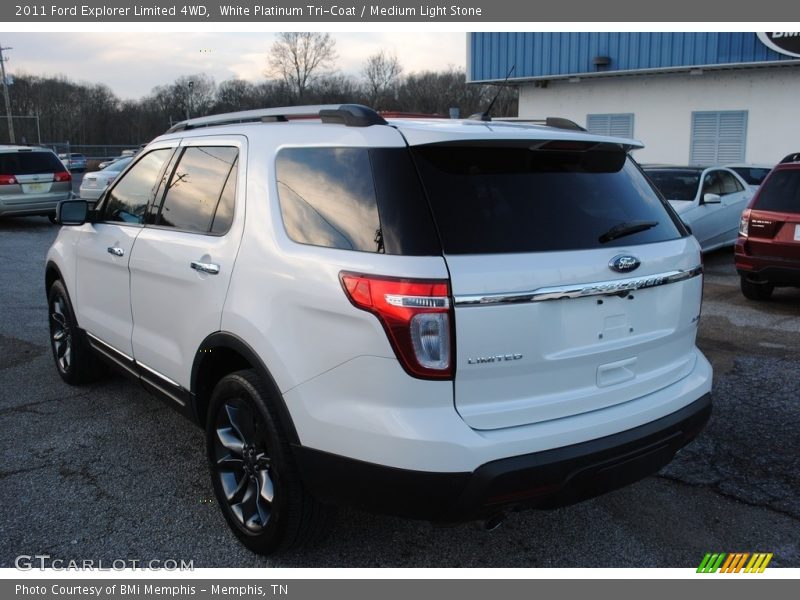 White Platinum Tri-Coat / Medium Light Stone 2011 Ford Explorer Limited 4WD