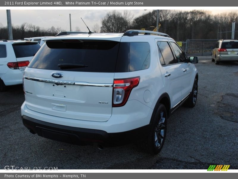 White Platinum Tri-Coat / Medium Light Stone 2011 Ford Explorer Limited 4WD