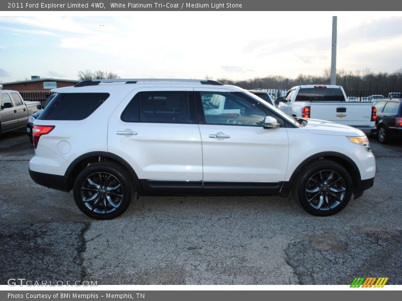 White Platinum Tri-Coat / Medium Light Stone 2011 Ford Explorer Limited 4WD