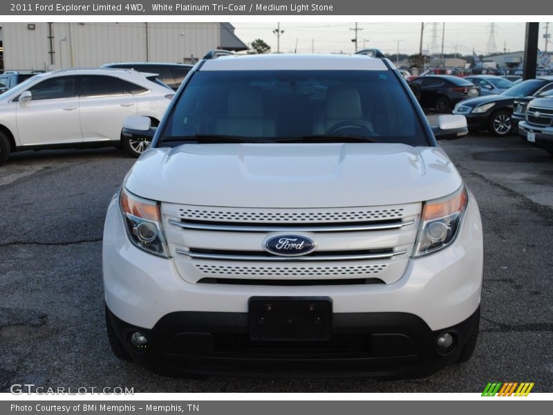 White Platinum Tri-Coat / Medium Light Stone 2011 Ford Explorer Limited 4WD