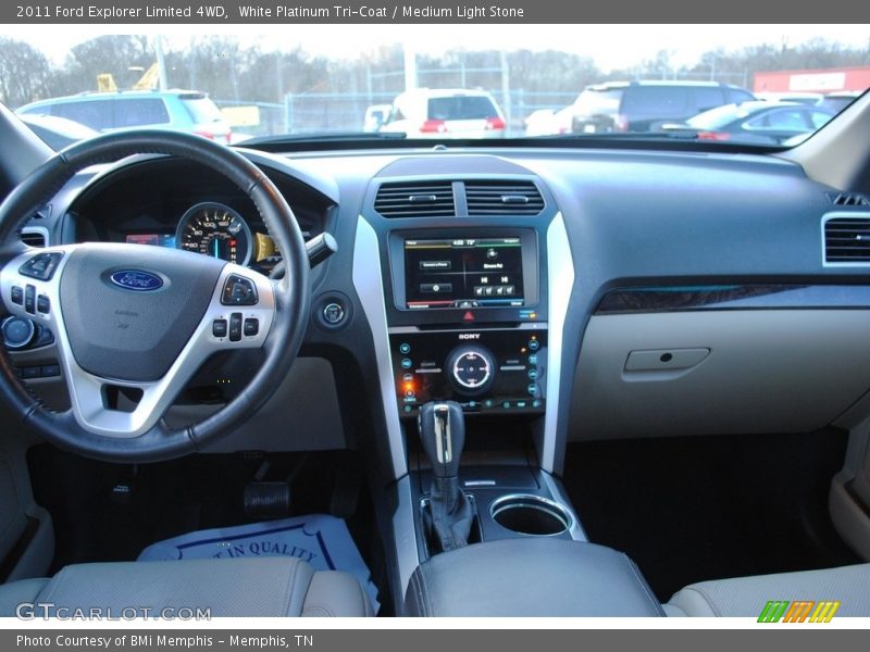 White Platinum Tri-Coat / Medium Light Stone 2011 Ford Explorer Limited 4WD