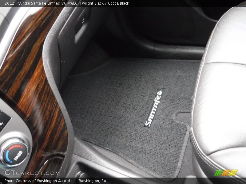 Twilight Black / Cocoa Black 2012 Hyundai Santa Fe Limited V6 AWD