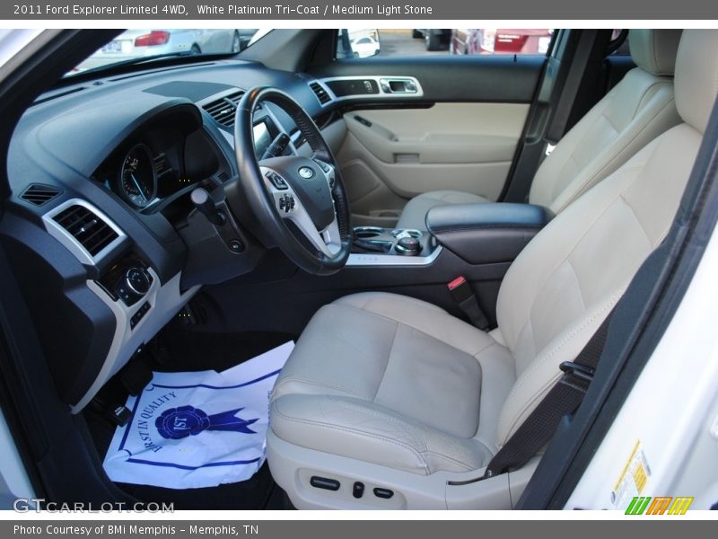 White Platinum Tri-Coat / Medium Light Stone 2011 Ford Explorer Limited 4WD