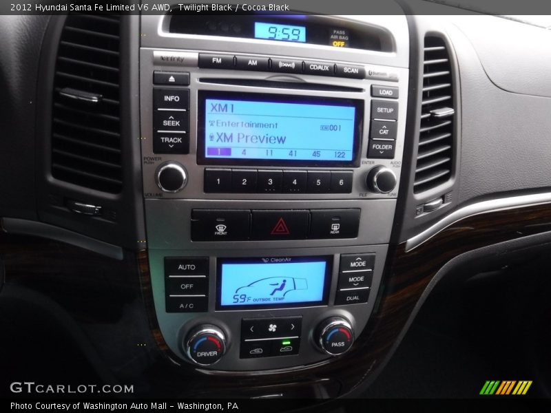 Twilight Black / Cocoa Black 2012 Hyundai Santa Fe Limited V6 AWD