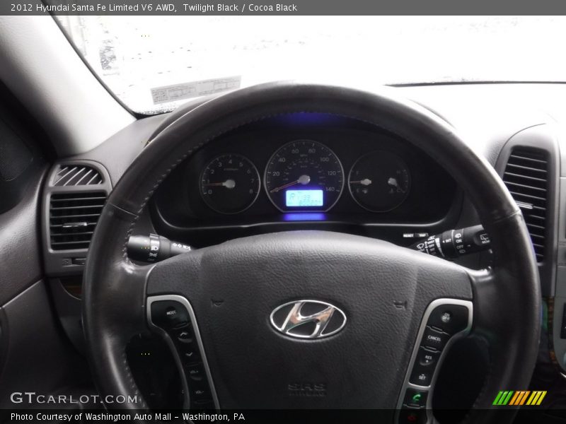 Twilight Black / Cocoa Black 2012 Hyundai Santa Fe Limited V6 AWD
