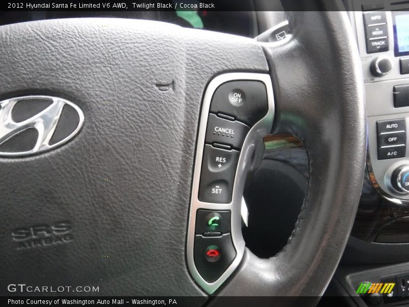 Twilight Black / Cocoa Black 2012 Hyundai Santa Fe Limited V6 AWD