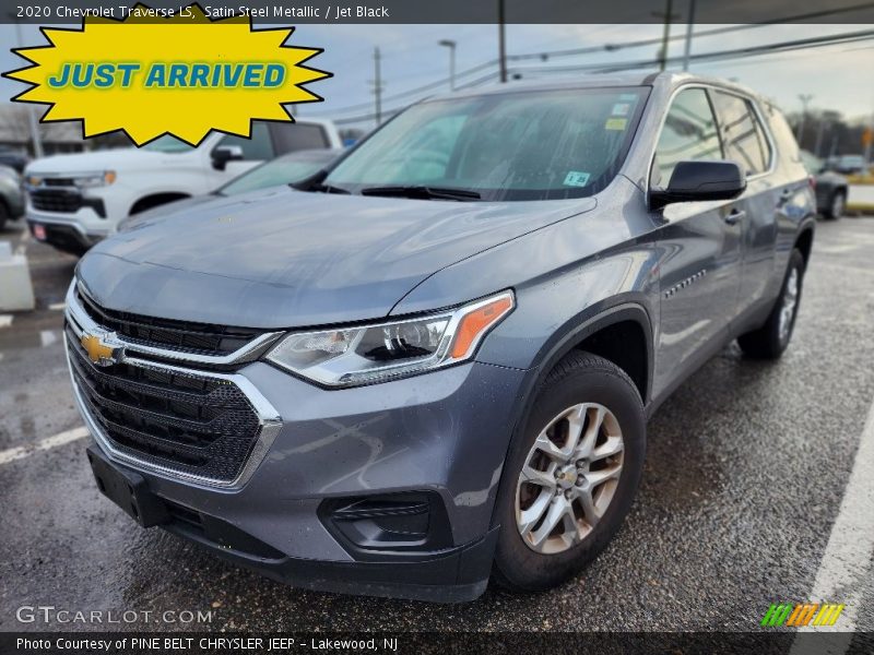 Satin Steel Metallic / Jet Black 2020 Chevrolet Traverse LS