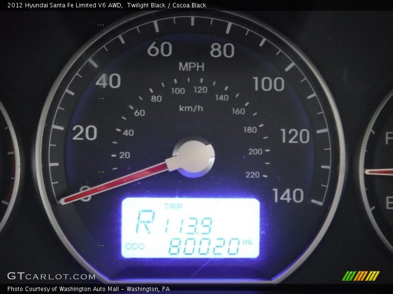 Twilight Black / Cocoa Black 2012 Hyundai Santa Fe Limited V6 AWD