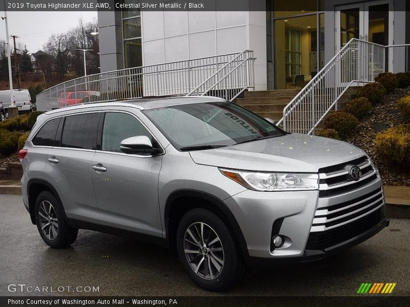 Celestial Silver Metallic / Black 2019 Toyota Highlander XLE AWD