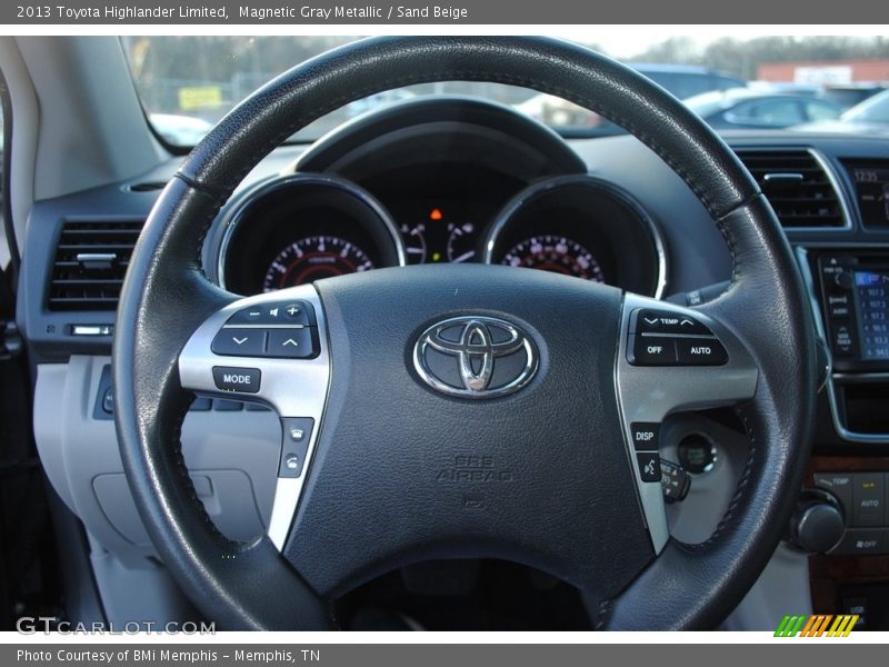 Magnetic Gray Metallic / Sand Beige 2013 Toyota Highlander Limited