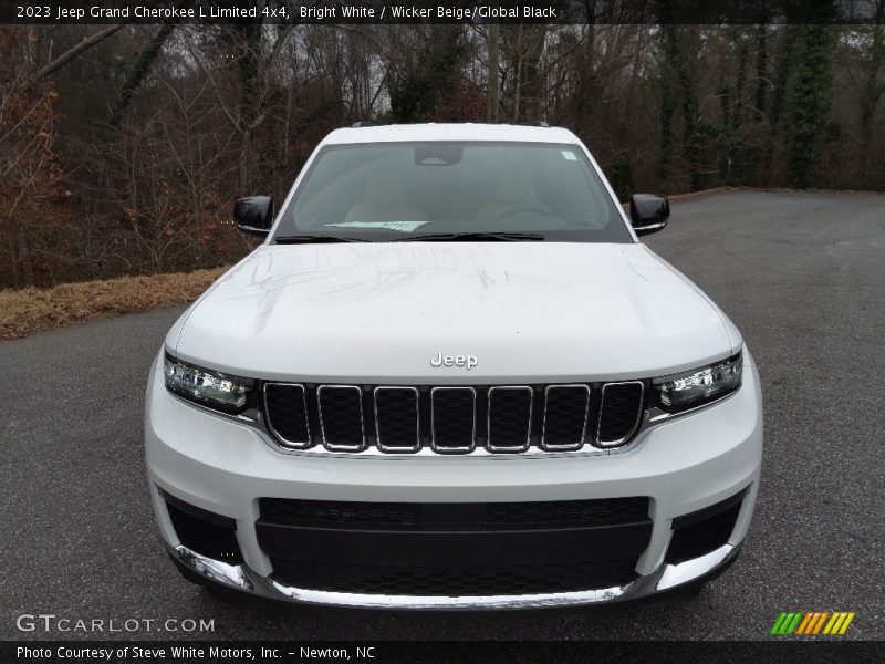 Bright White / Wicker Beige/Global Black 2023 Jeep Grand Cherokee L Limited 4x4