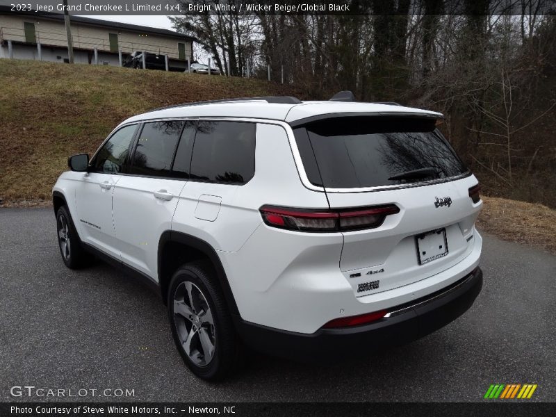 Bright White / Wicker Beige/Global Black 2023 Jeep Grand Cherokee L Limited 4x4