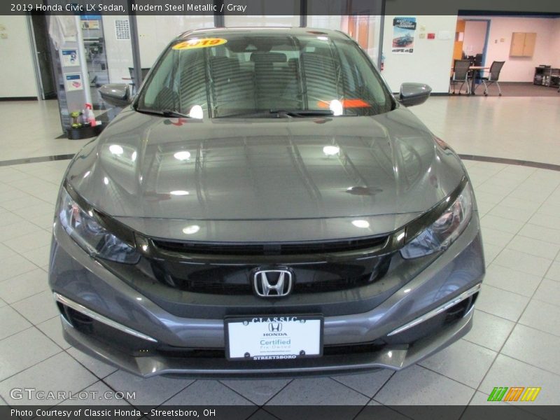 Modern Steel Metallic / Gray 2019 Honda Civic LX Sedan