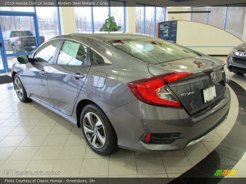 Modern Steel Metallic / Gray 2019 Honda Civic LX Sedan