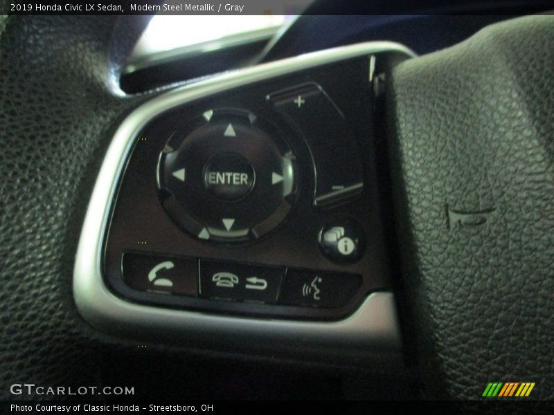 Modern Steel Metallic / Gray 2019 Honda Civic LX Sedan