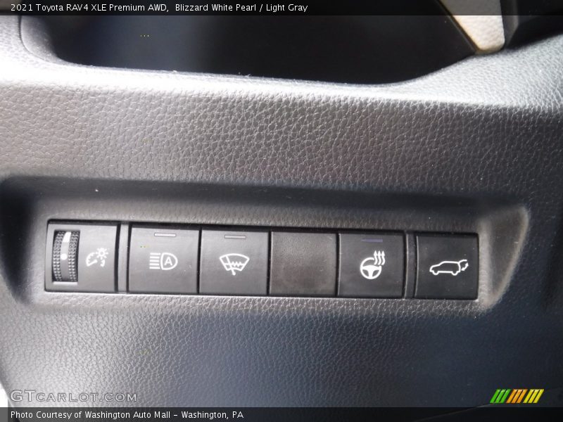 Blizzard White Pearl / Light Gray 2021 Toyota RAV4 XLE Premium AWD