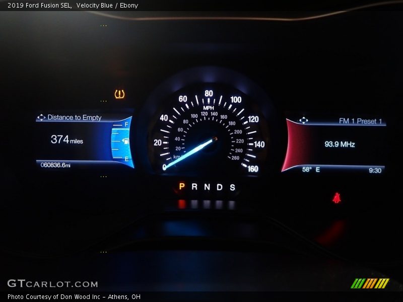 Velocity Blue / Ebony 2019 Ford Fusion SEL
