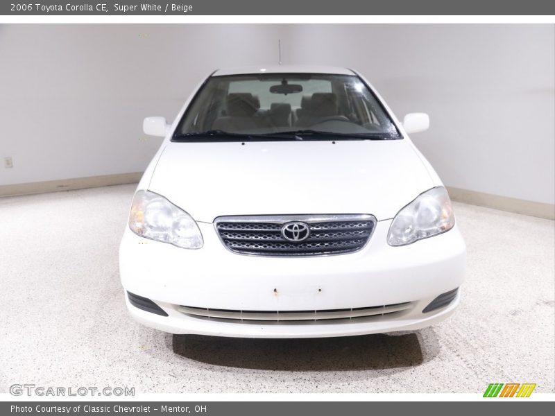 Super White / Beige 2006 Toyota Corolla CE