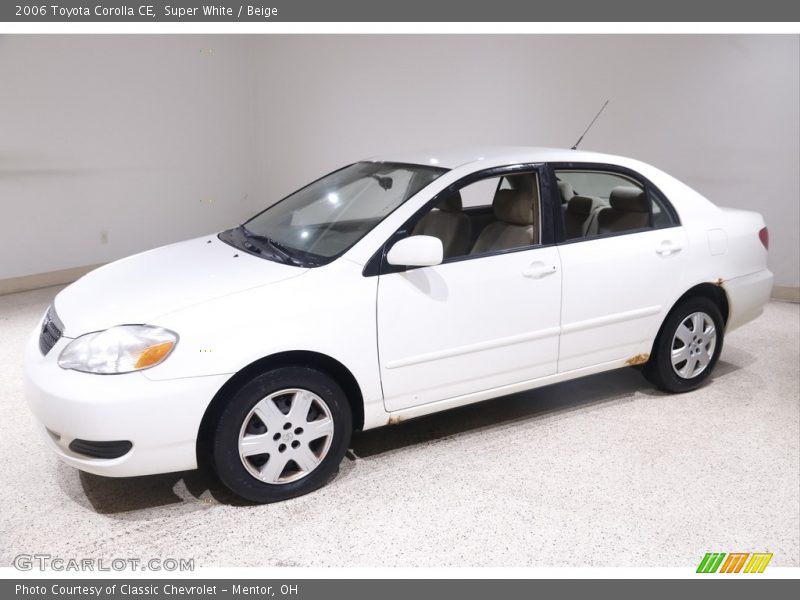 Super White / Beige 2006 Toyota Corolla CE