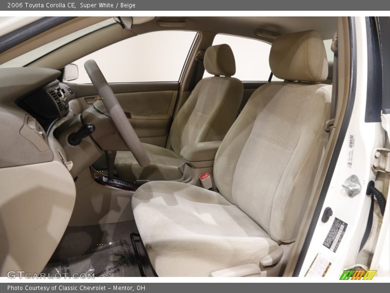 Super White / Beige 2006 Toyota Corolla CE