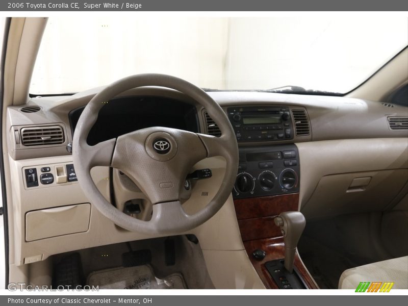 Super White / Beige 2006 Toyota Corolla CE