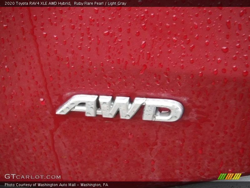 Ruby Flare Pearl / Light Gray 2020 Toyota RAV4 XLE AWD Hybrid