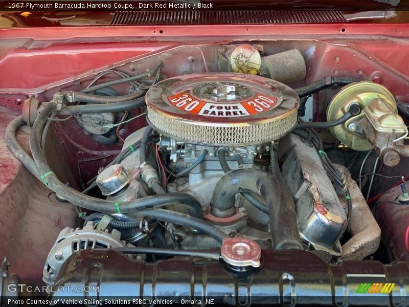 Dark Red Metallic / Black 1967 Plymouth Barracuda Hardtop Coupe