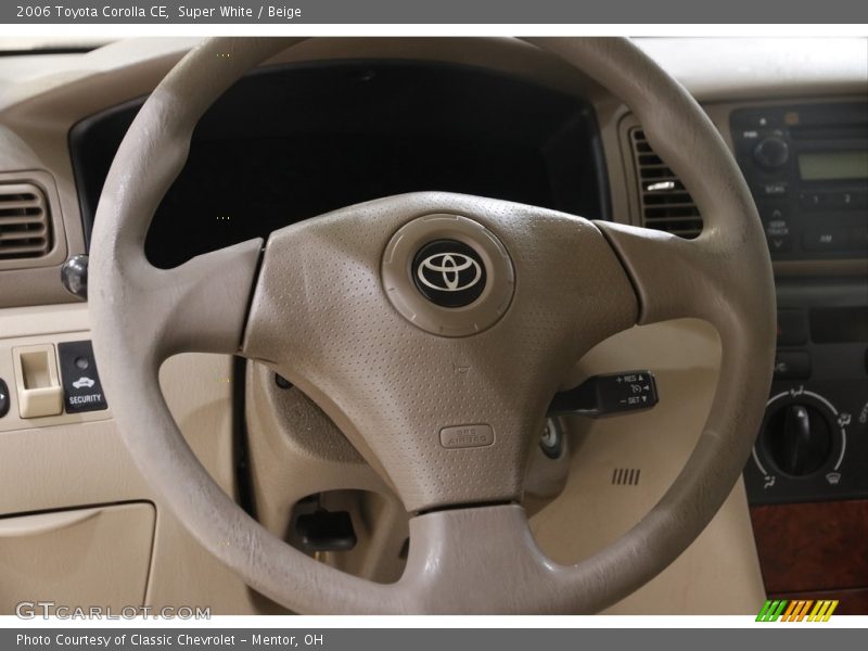 Super White / Beige 2006 Toyota Corolla CE
