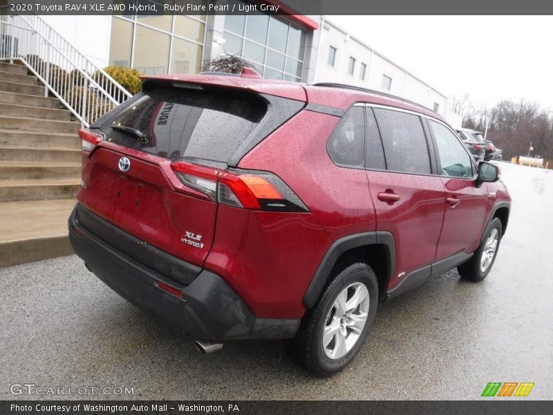 Ruby Flare Pearl / Light Gray 2020 Toyota RAV4 XLE AWD Hybrid
