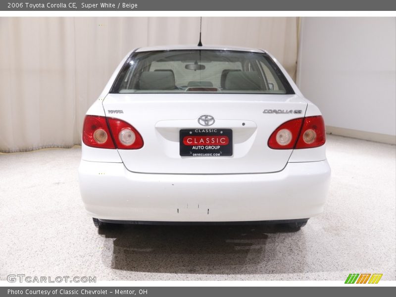 Super White / Beige 2006 Toyota Corolla CE