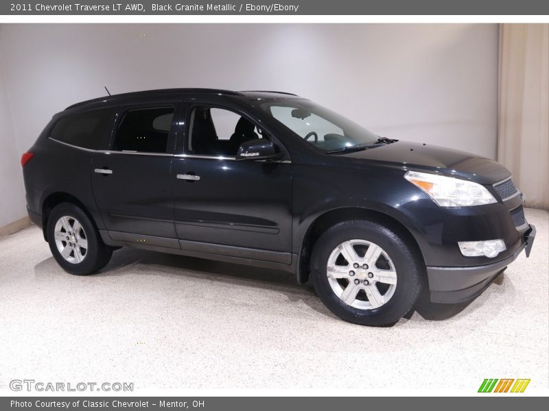 Black Granite Metallic / Ebony/Ebony 2011 Chevrolet Traverse LT AWD