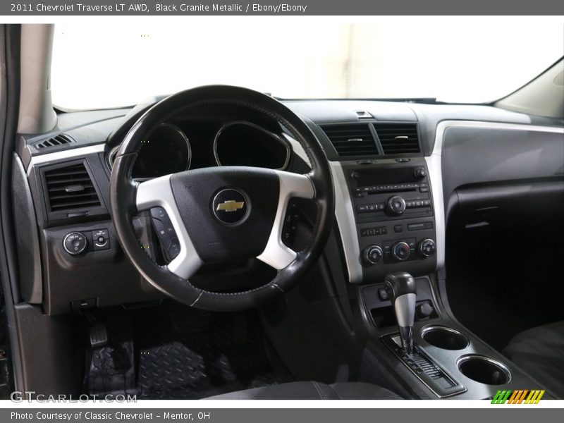 Black Granite Metallic / Ebony/Ebony 2011 Chevrolet Traverse LT AWD