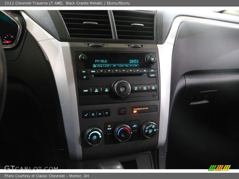 Black Granite Metallic / Ebony/Ebony 2011 Chevrolet Traverse LT AWD