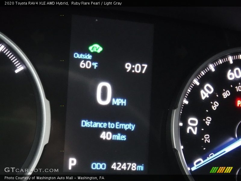 Ruby Flare Pearl / Light Gray 2020 Toyota RAV4 XLE AWD Hybrid