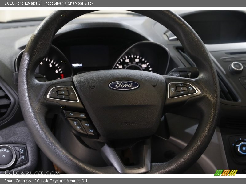 Ingot Silver / Charcoal Black 2018 Ford Escape S