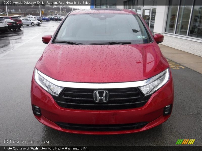 Radiant Red Metallic II / Beige 2022 Honda Odyssey EX-L
